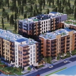 1 bedroom black frame apartment for sale in Dighomi